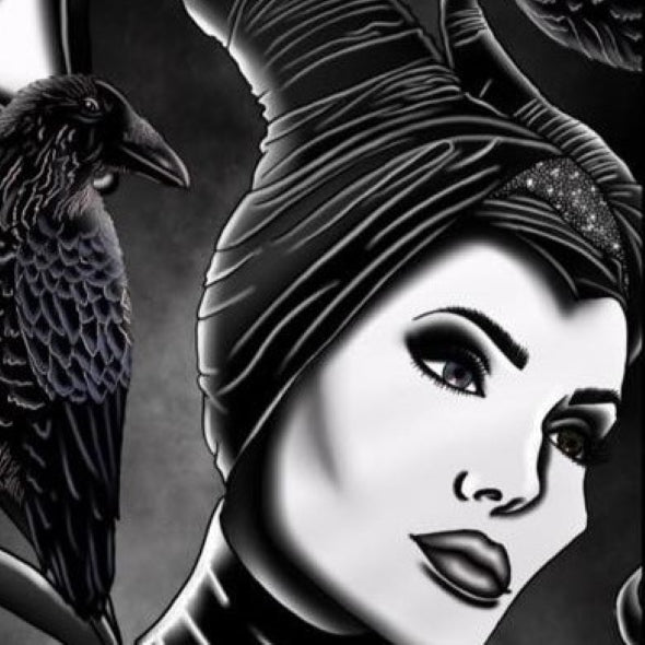 Dark Maleficent Mistress of Evil Queen Super SOFT Leggings Disney Villains plus rts