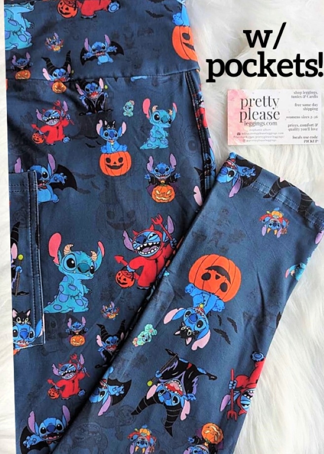 Stitch in Halloween Costumes Super SOFT Leggings OS TC Plus Lilo