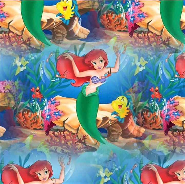 Ariel Little Mermaid Princess Super SOFT Luxe Leggings Flounder Disney os tc Plus rts