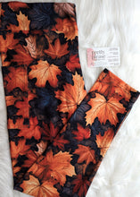 Leaves of Fall Super SOFT Yoga Band Leggings Rustic Pumpkin Spice Halloween rts