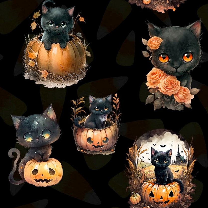 Sweet Black Cat Pumpkins Super SOFT Leggings Halloween OS TC Plus Holiday rts