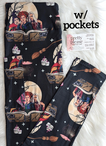 HOCUS POCUS Sanderson Sisters Sistahs! Halloween Super SOFT Leggings Disney rts