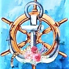 Captains Wheel & Anchor Capri Super SOFT Leggings Cruise Voyage Ship Sail Ocean Sea Aqua Blue OS TC Plus rts Capris - Pretty Please Leggings