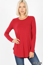Long Sleeve Super Soft Tunic -Relaxed Fit Misses & Plus S-3X rts Black Red Mustard - Pretty Please Leggings