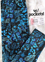 Beautiful Blue Wild Butterfly Super SOFT Luxe Leggings OS Plus rts